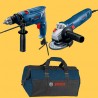 Pack BOSCH perceuse GSB 1300 + meuleuse GWS 6700 + Sac à outils